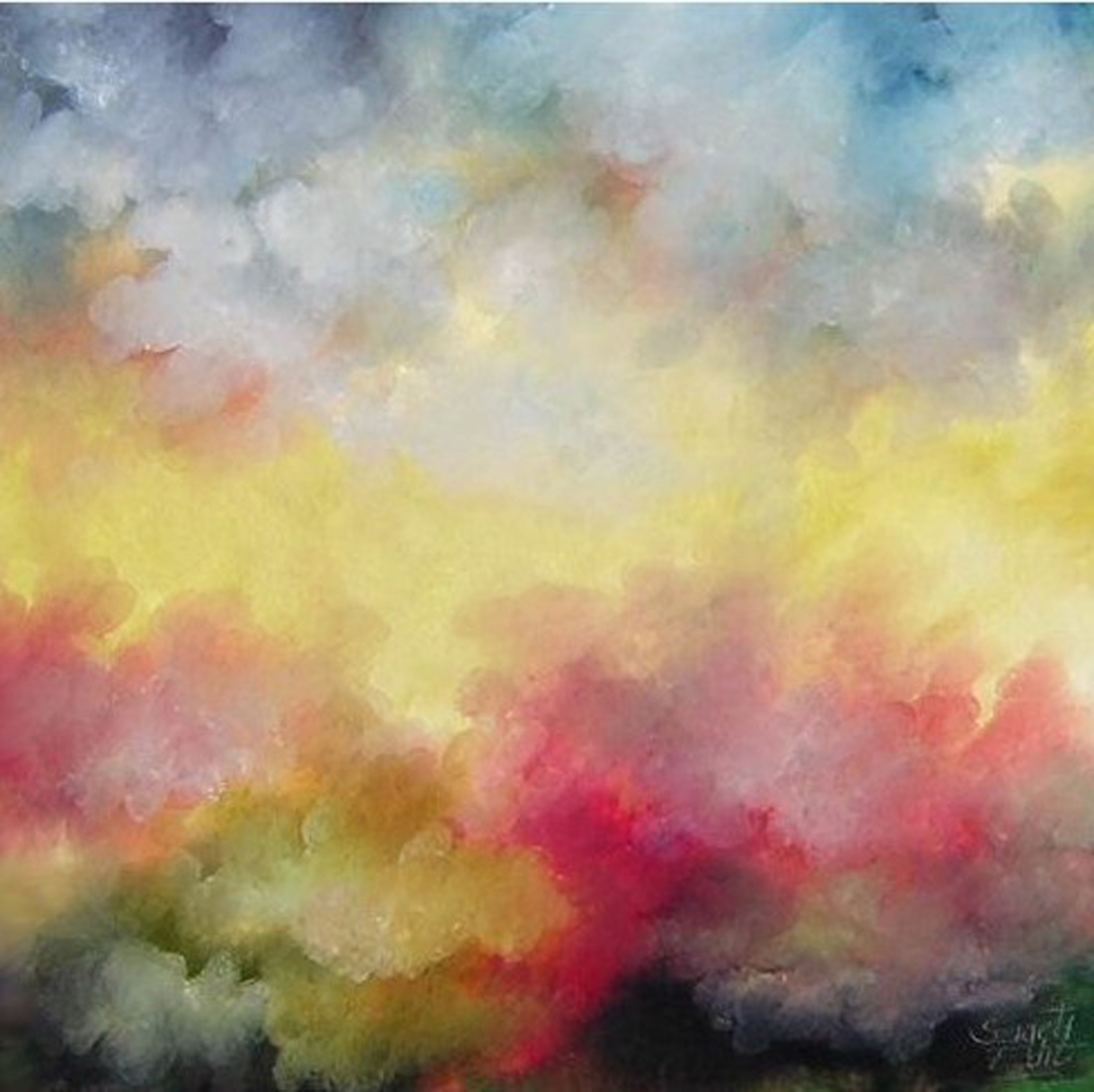 408 Dancing clouds 40x40cm